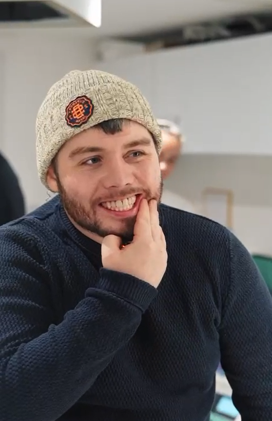 Implant patient smiling after treatment